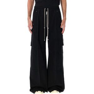 DRKSHDW Wide-Leg Cargo Pants with Zipper Fly Men BLACK